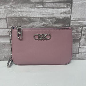 Michael Kors Parker Pouch Wallet Purple Royal Pink